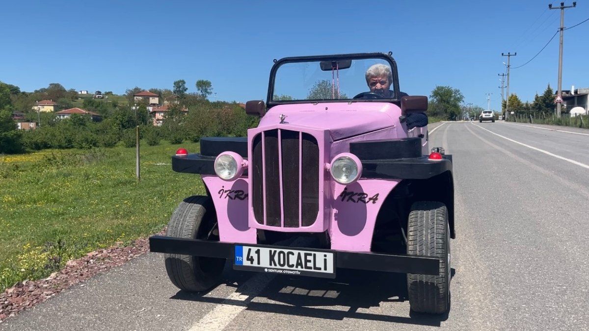 Kocaeli’de çapa motorundan nostaljik otomobil yapıldı