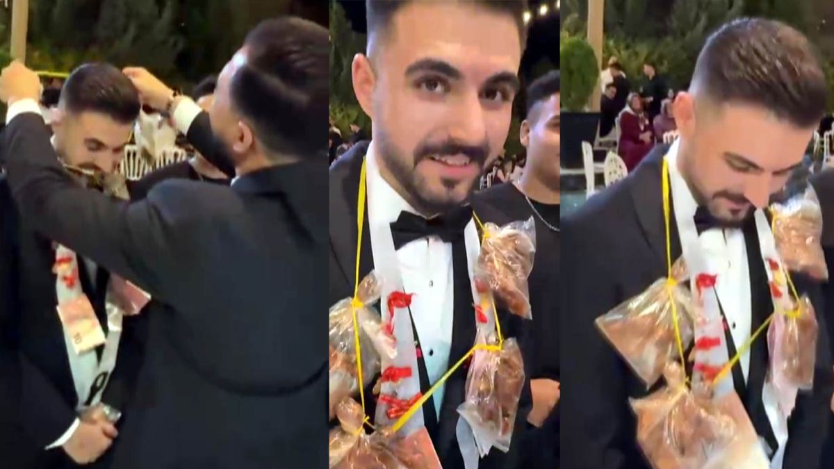 Kahramanmaraş’ta damada altın yerine pirzola takıldı